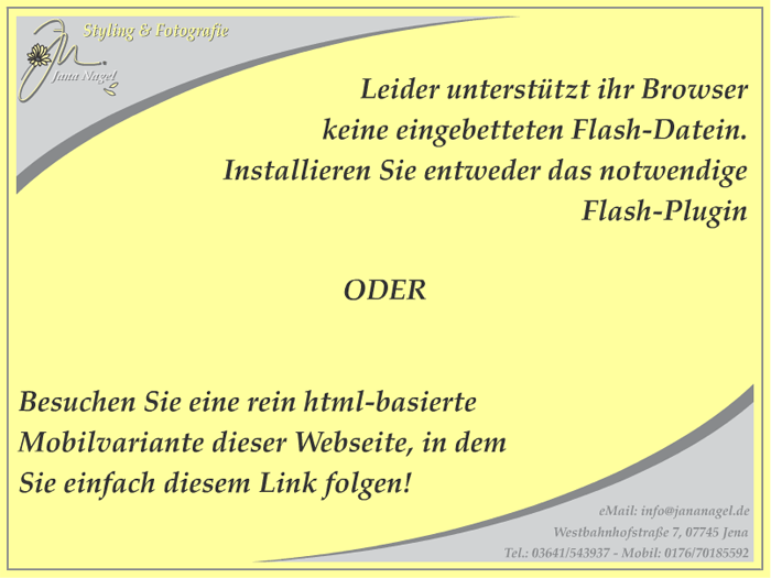 alternative Mobilvariante von JanaNagel.de